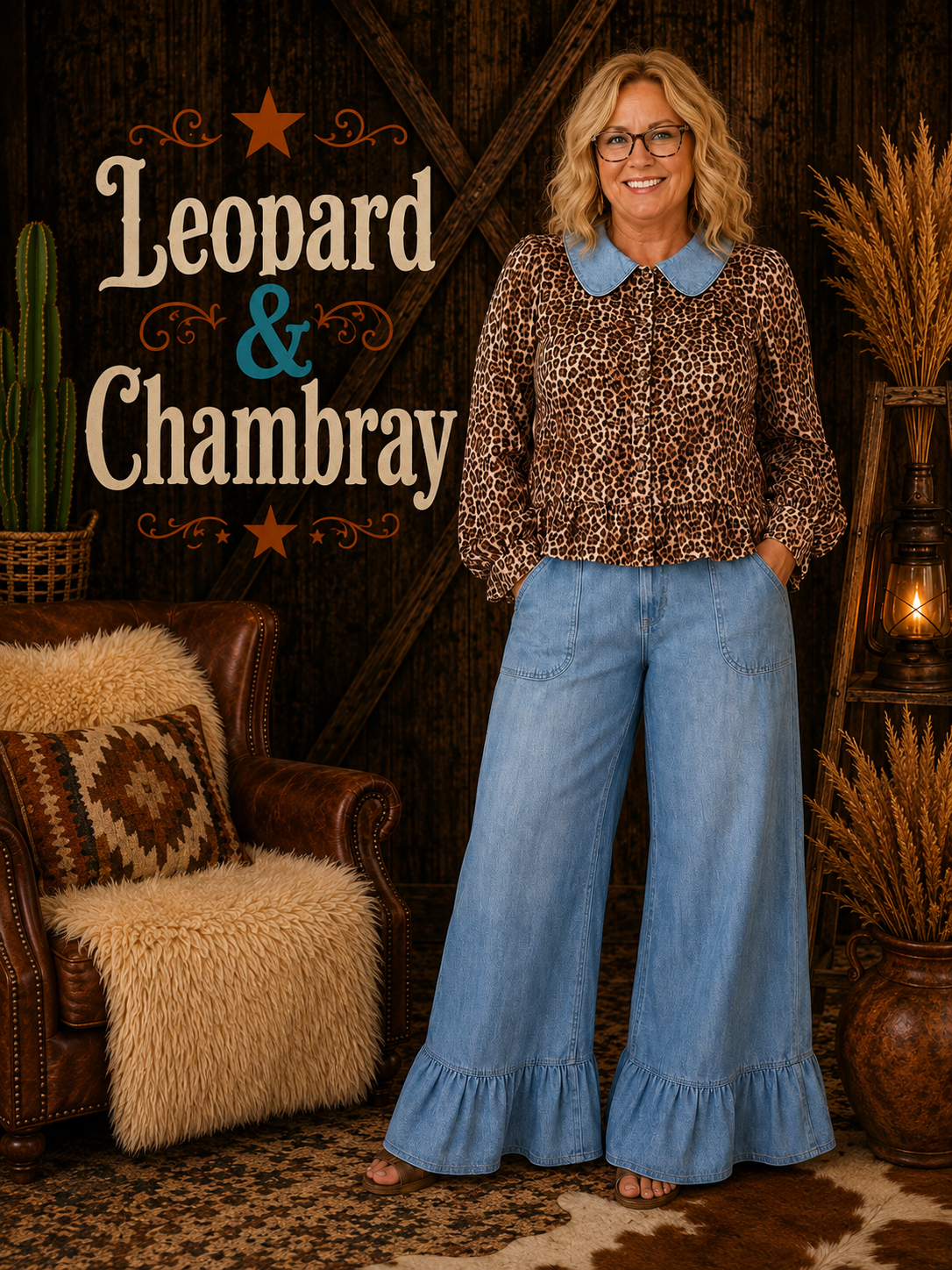 Leopard & Chambray