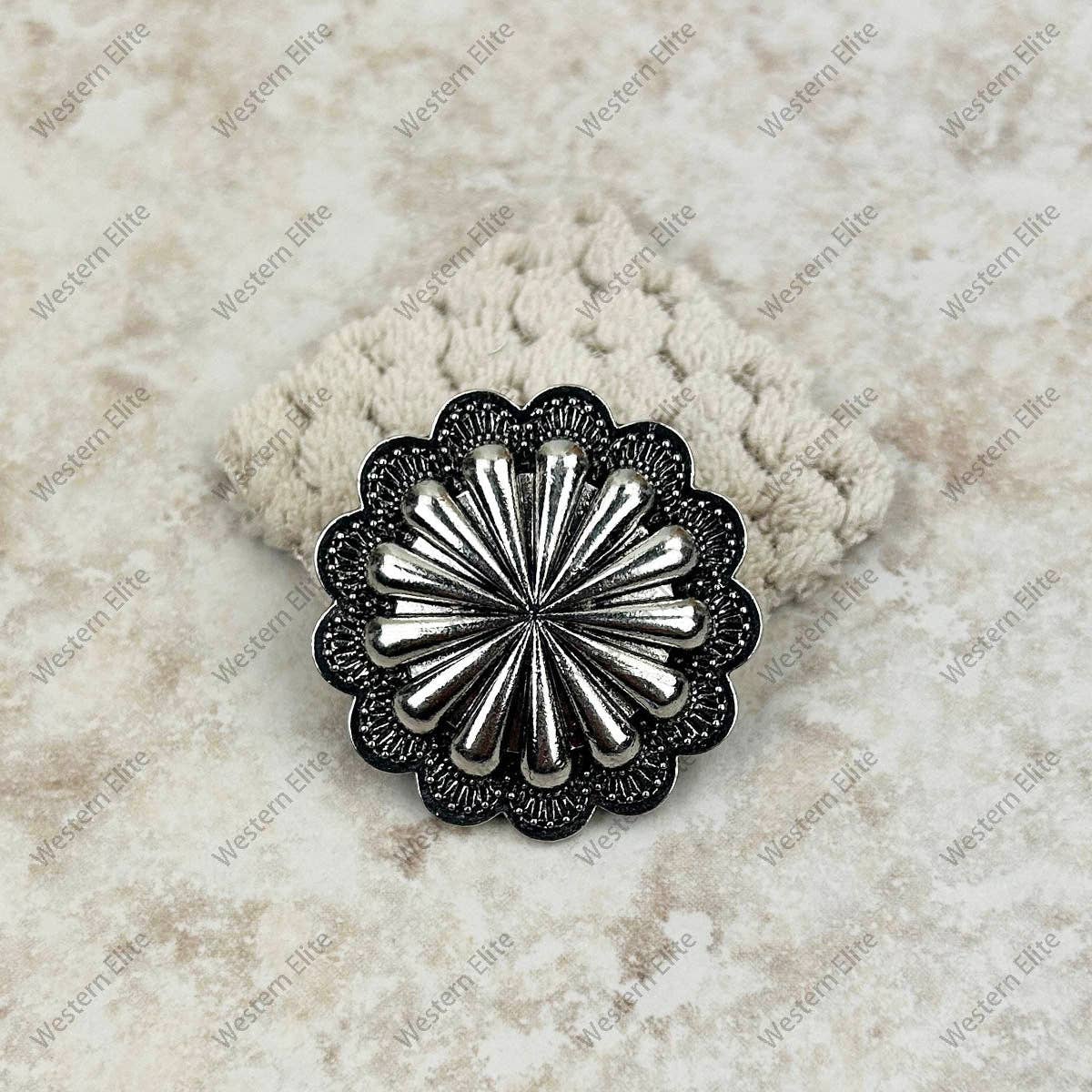 Silver flower concho Ring