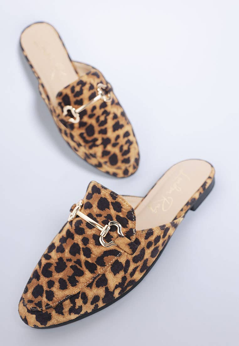 Horsebit Detail Mules Brown