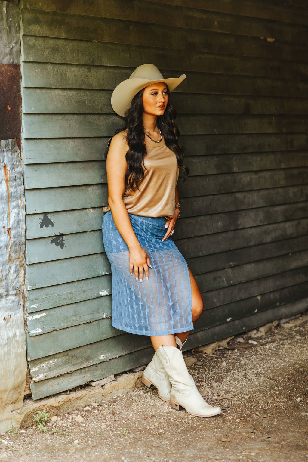 SOUTHERN DRAW SKIRT *DENIM