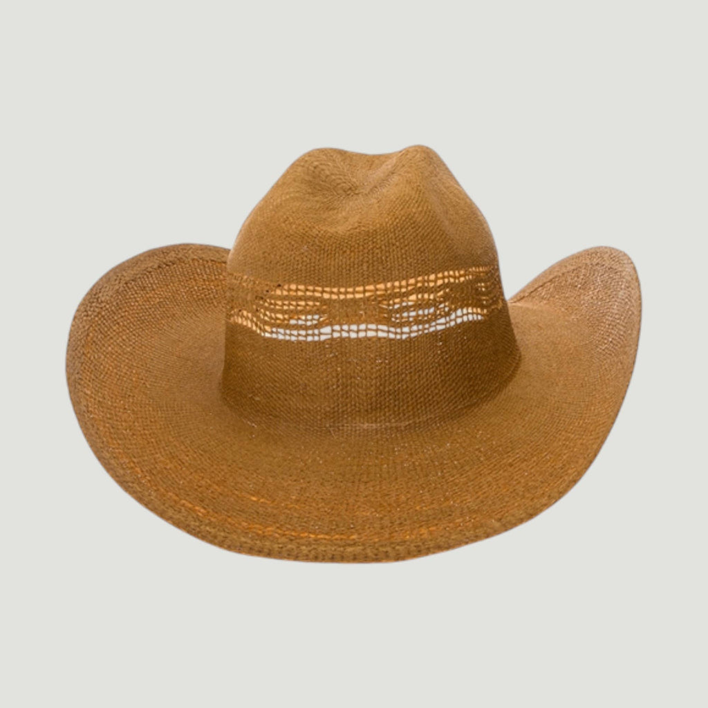 Woven Toyo Straw Vented Cowboy Hat