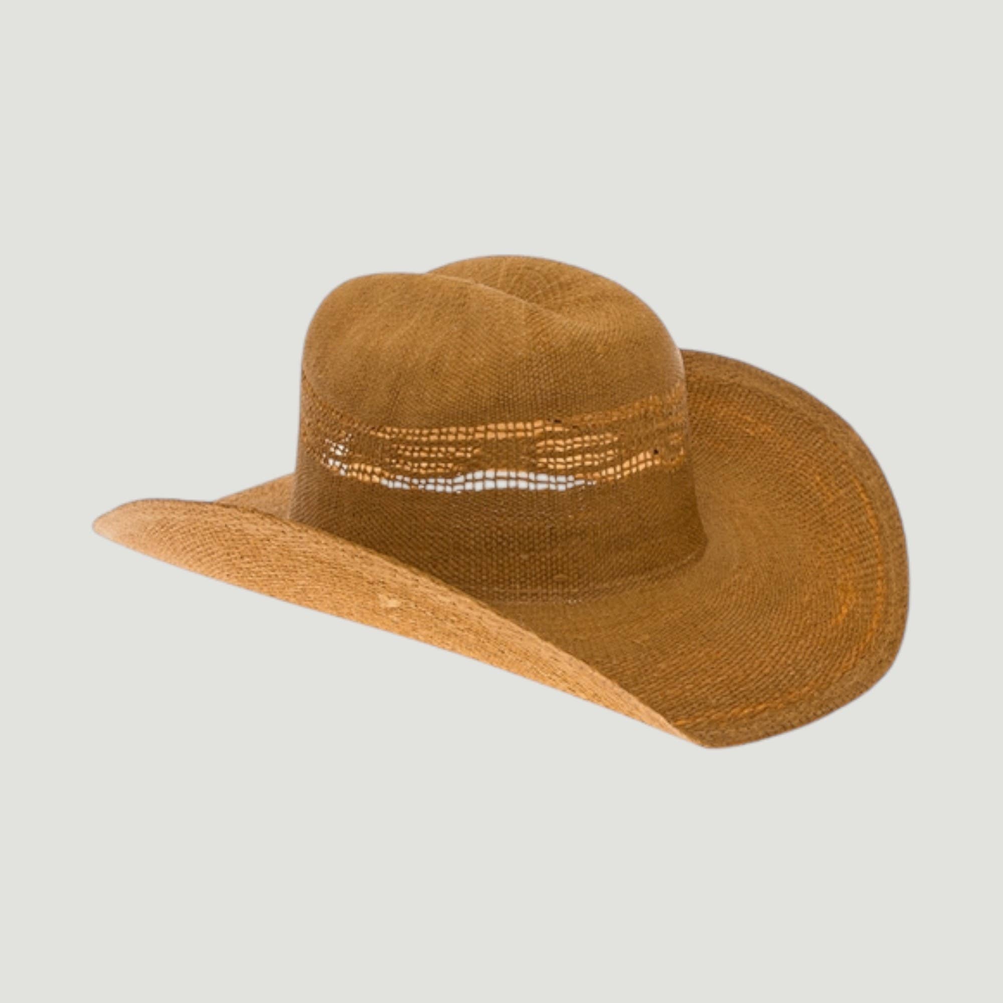 Woven Toyo Straw Vented Cowboy Hat