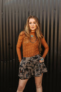 LARIAT LACE L/S *SADDLE