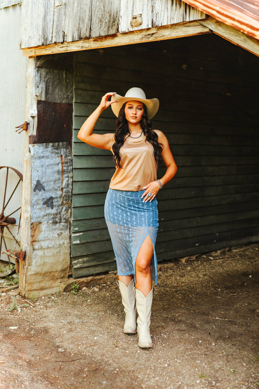 SOUTHERN DRAW SKIRT *DENIM