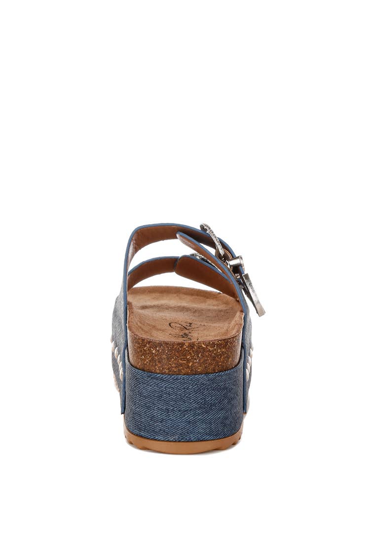 Zaphod Faux Leather Flatform Slip Ons