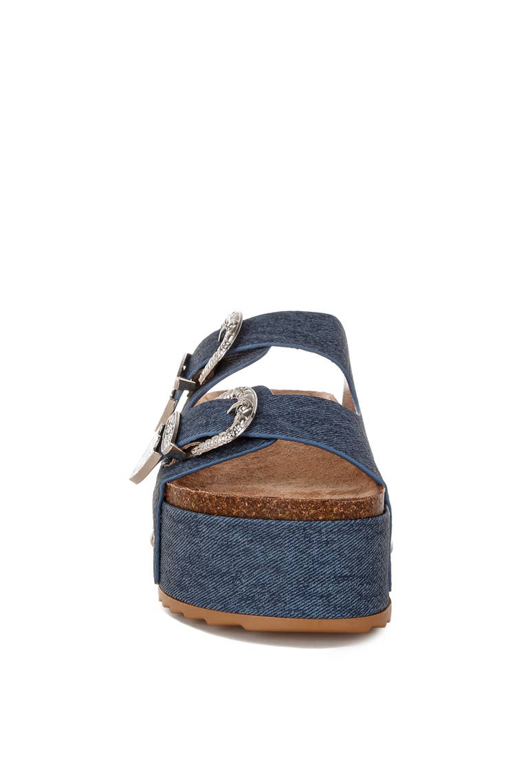 Zaphod Faux Leather Flatform Slip Ons