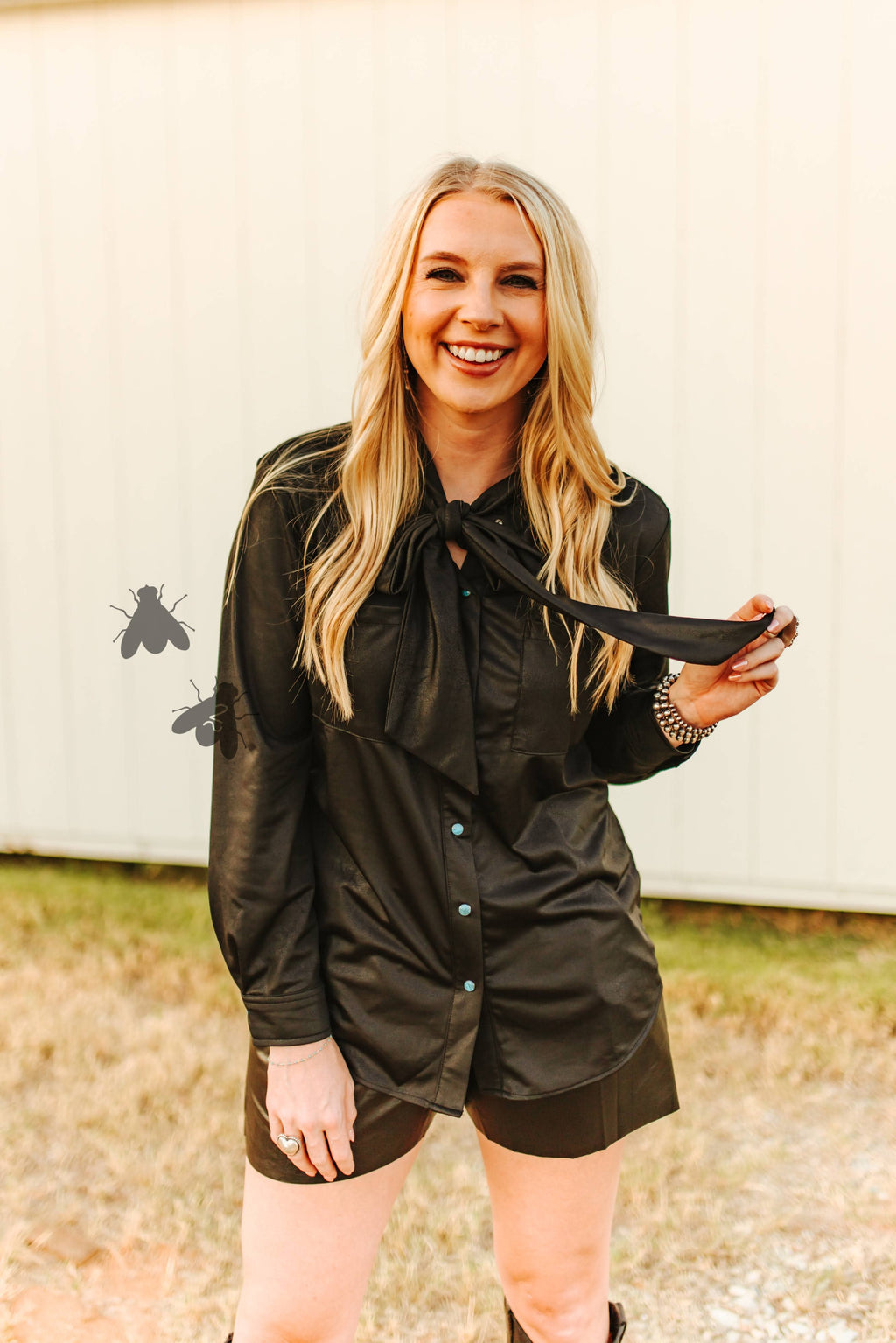LEATHER OUTLAW TOP *MIDNIGHT