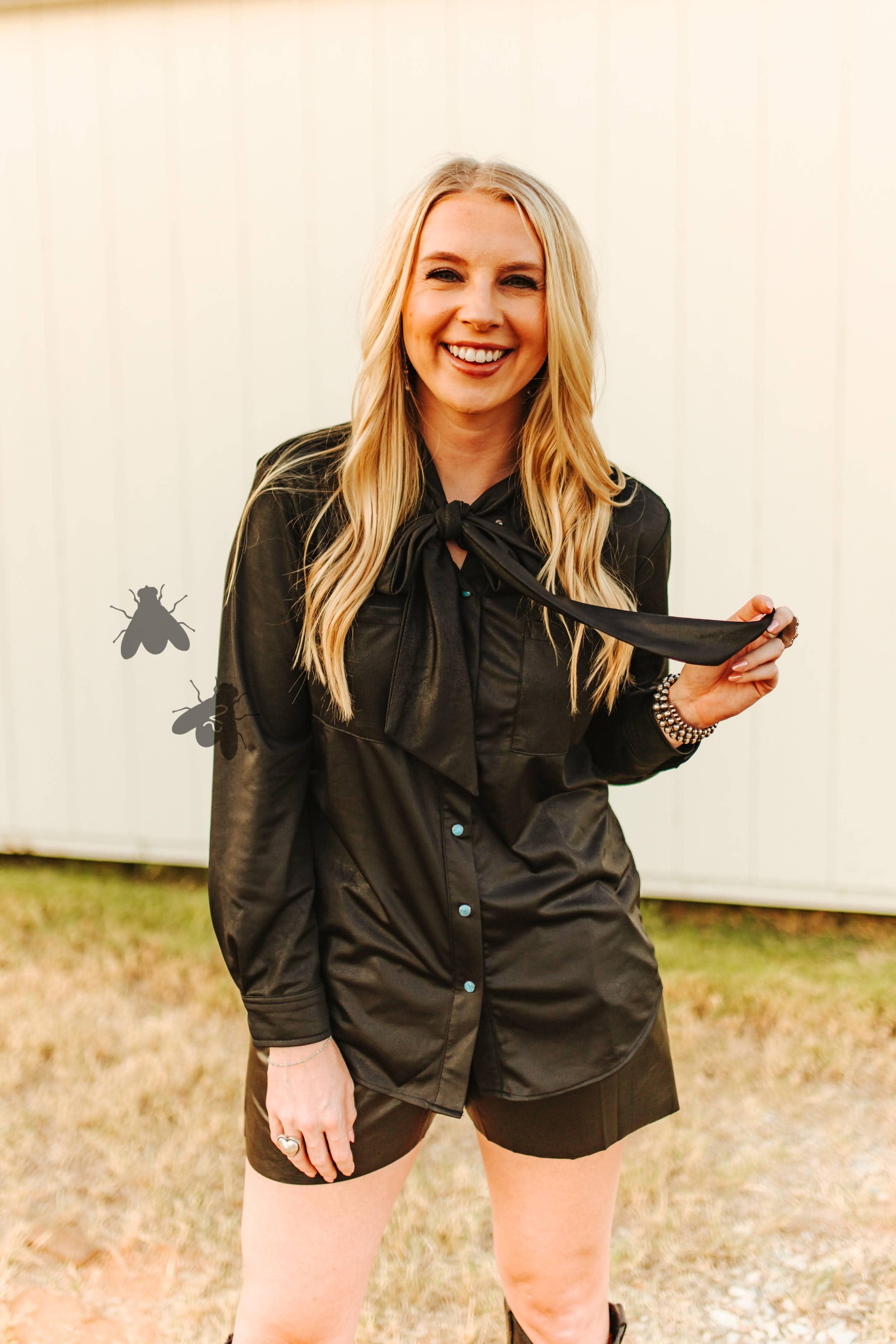 LEATHER OUTLAW TOP *MIDNIGHT