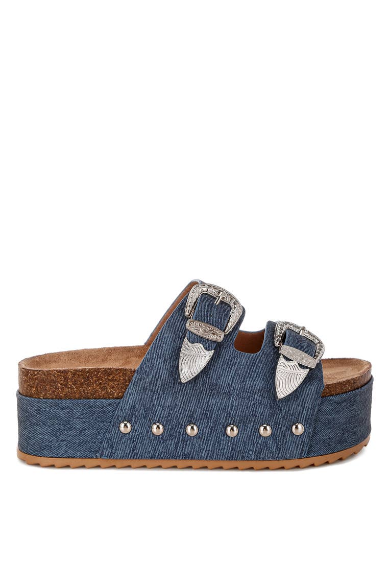Zaphod Faux Leather Flatform Slip Ons