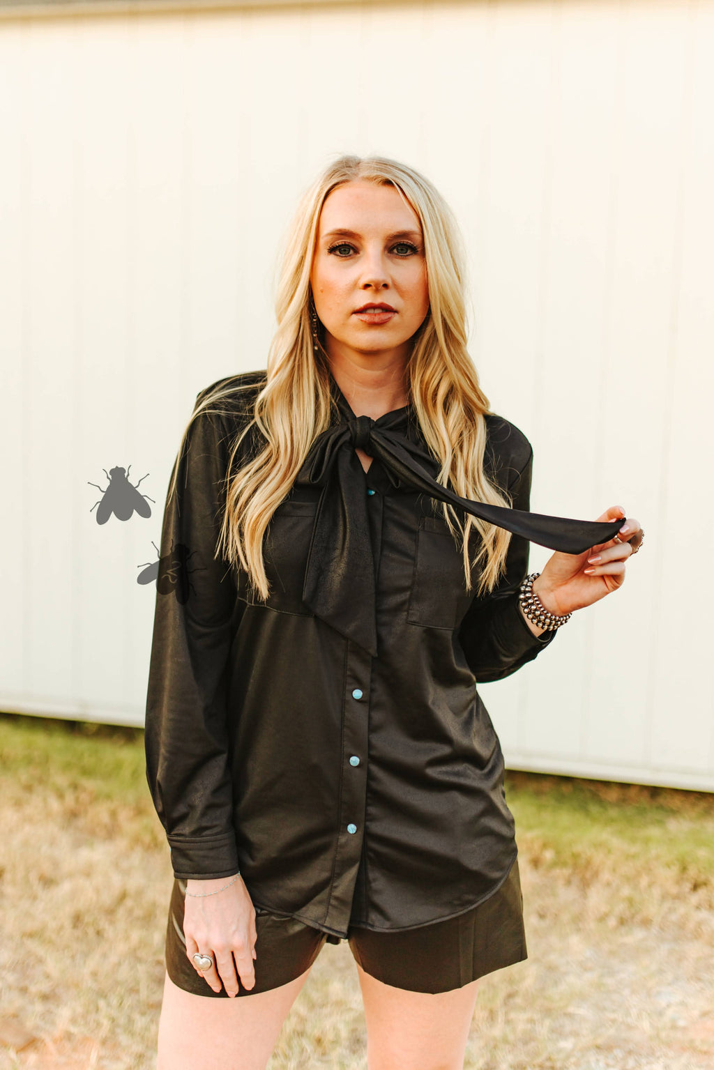 LEATHER OUTLAW TOP *MIDNIGHT