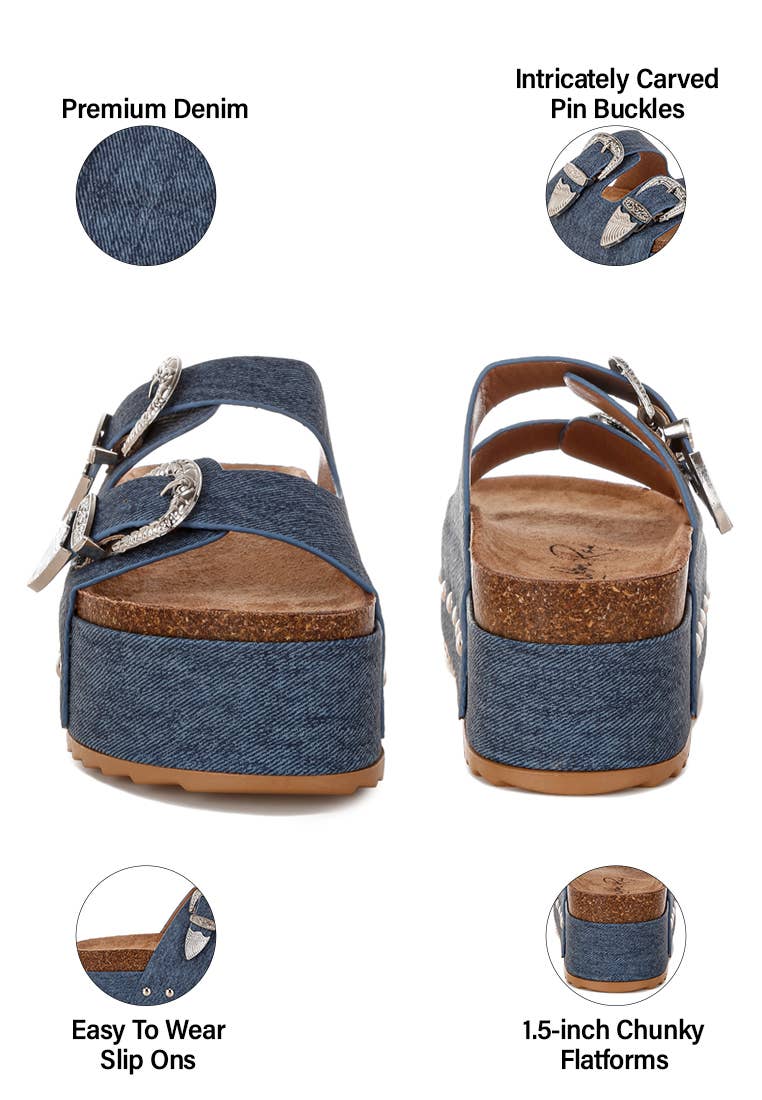 Zaphod Faux Leather Flatform Slip Ons