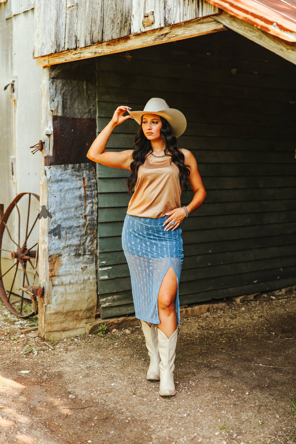 SOUTHERN DRAW SKIRT *DENIM