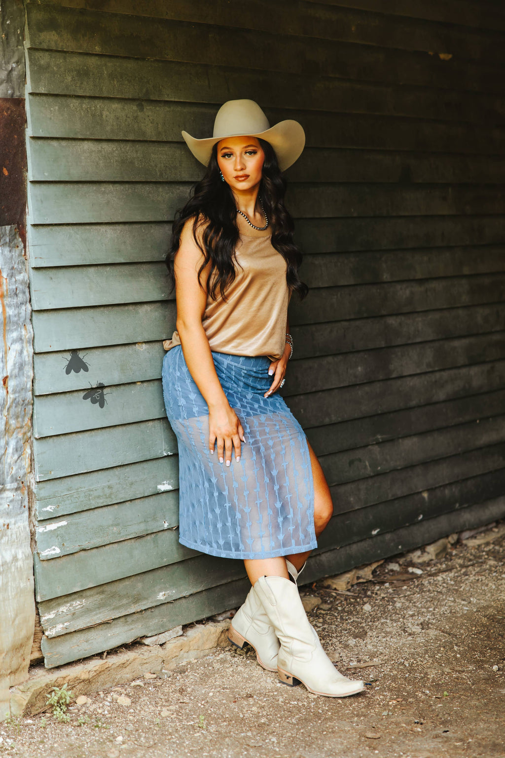 SOUTHERN DRAW SKIRT *DENIM
