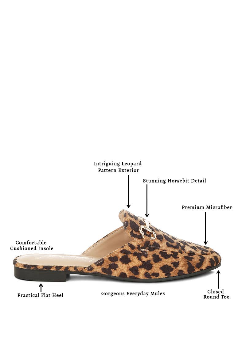 Horsebit Detail Mules Brown