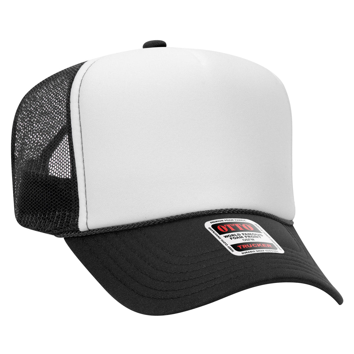 Otto 5-Panel High Crown Foam Trucker Hats, Mesh Back Cap - 39-165