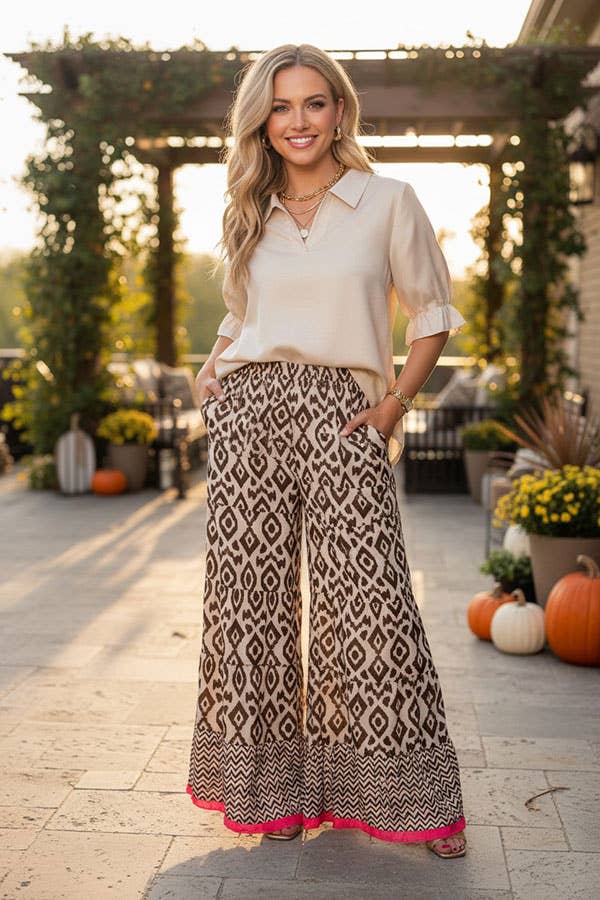 Western solid color cream women's boutique top  GJQ17536