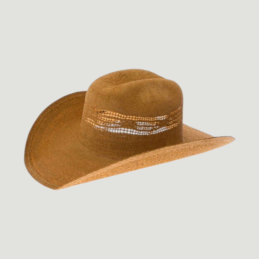 Woven Toyo Straw Vented Cowboy Hat
