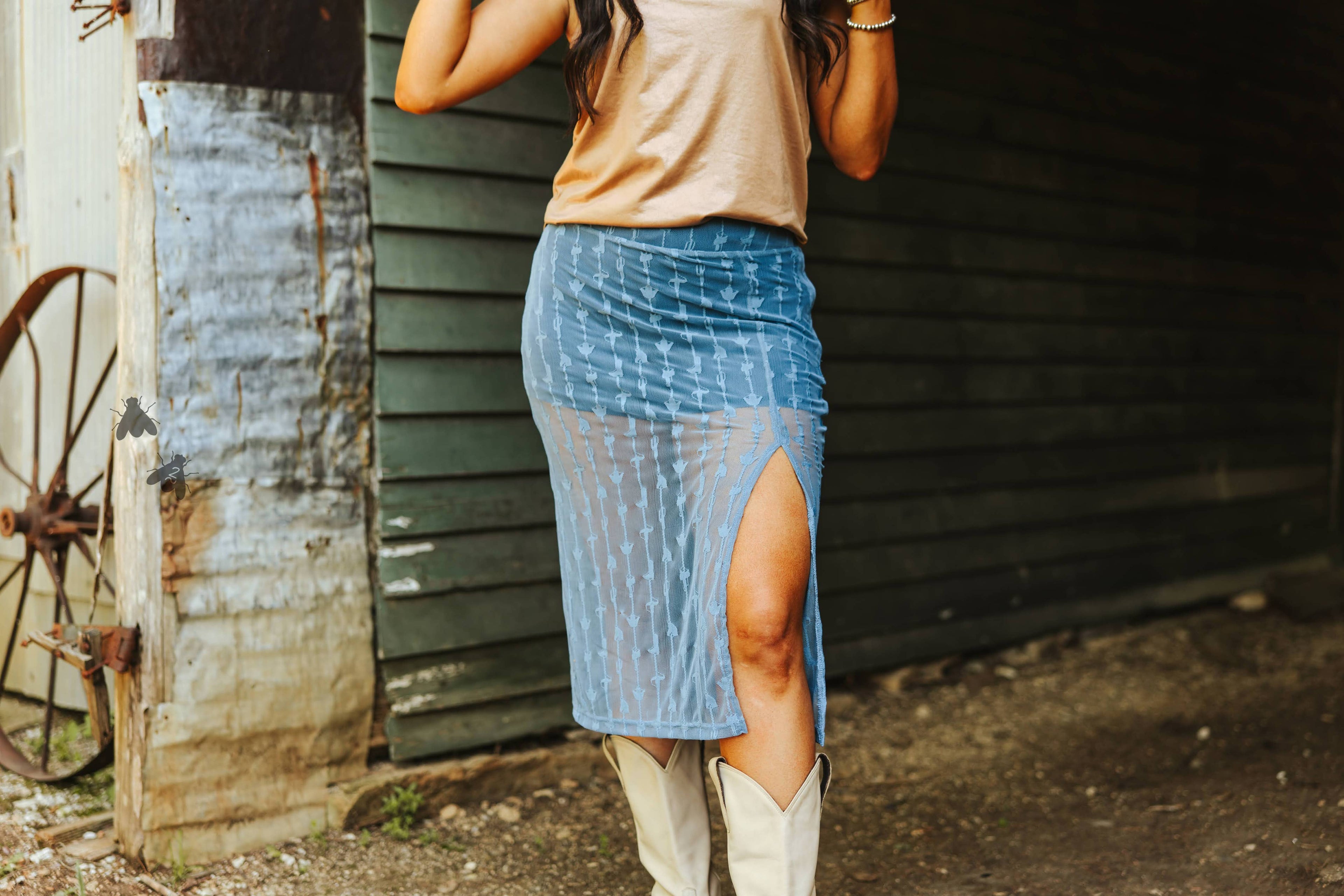 SOUTHERN DRAW SKIRT *DENIM