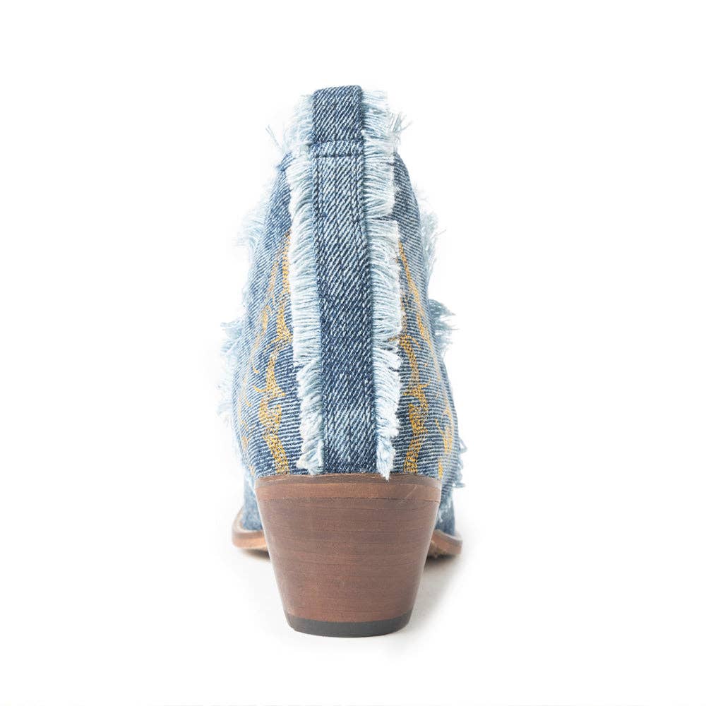 Trail Runner Booties In Denim Blue