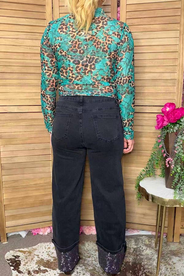 Western rhinestone jeans women's boutique pant S026