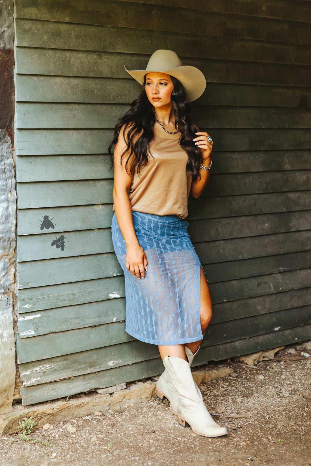 SOUTHERN DRAW SKIRT *DENIM