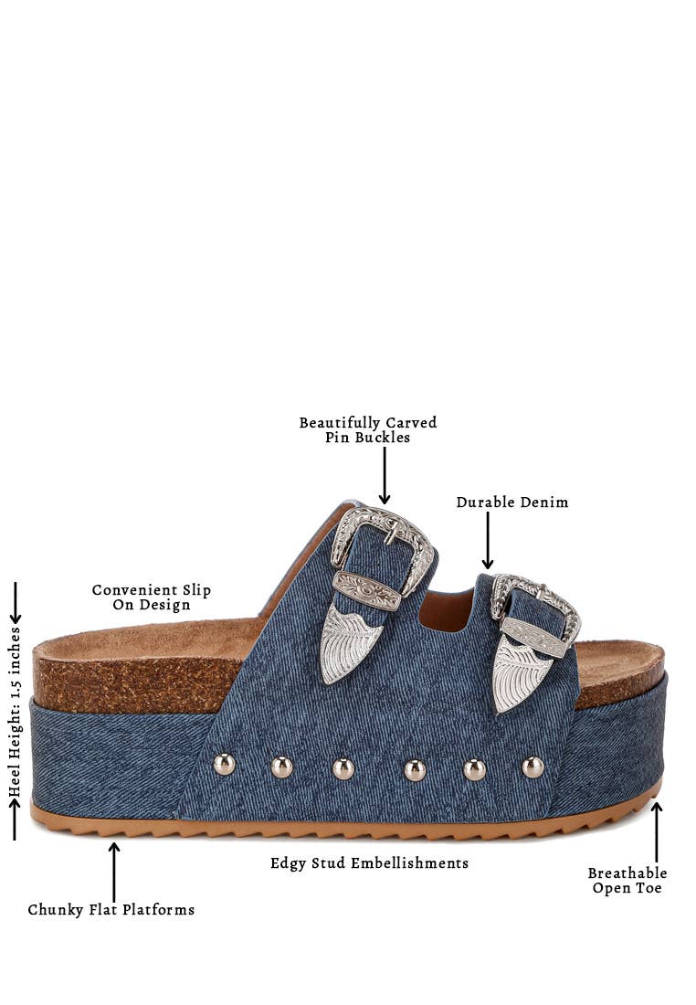 Zaphod Faux Leather Flatform Slip Ons