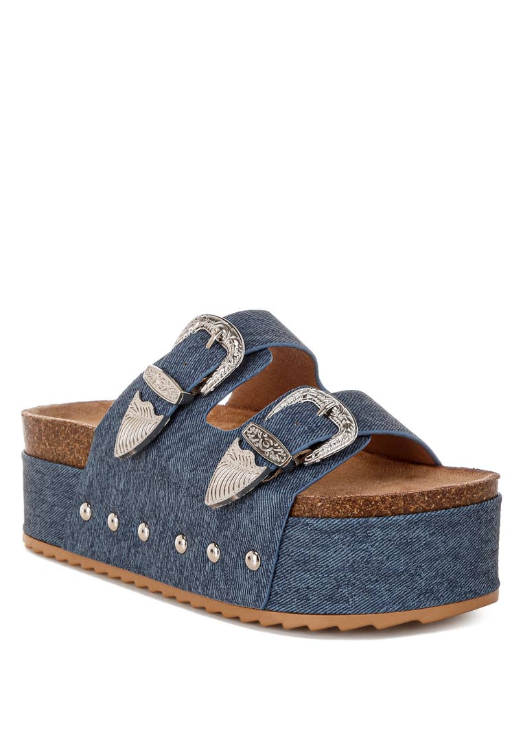 Zaphod Faux Leather Flatform Slip Ons
