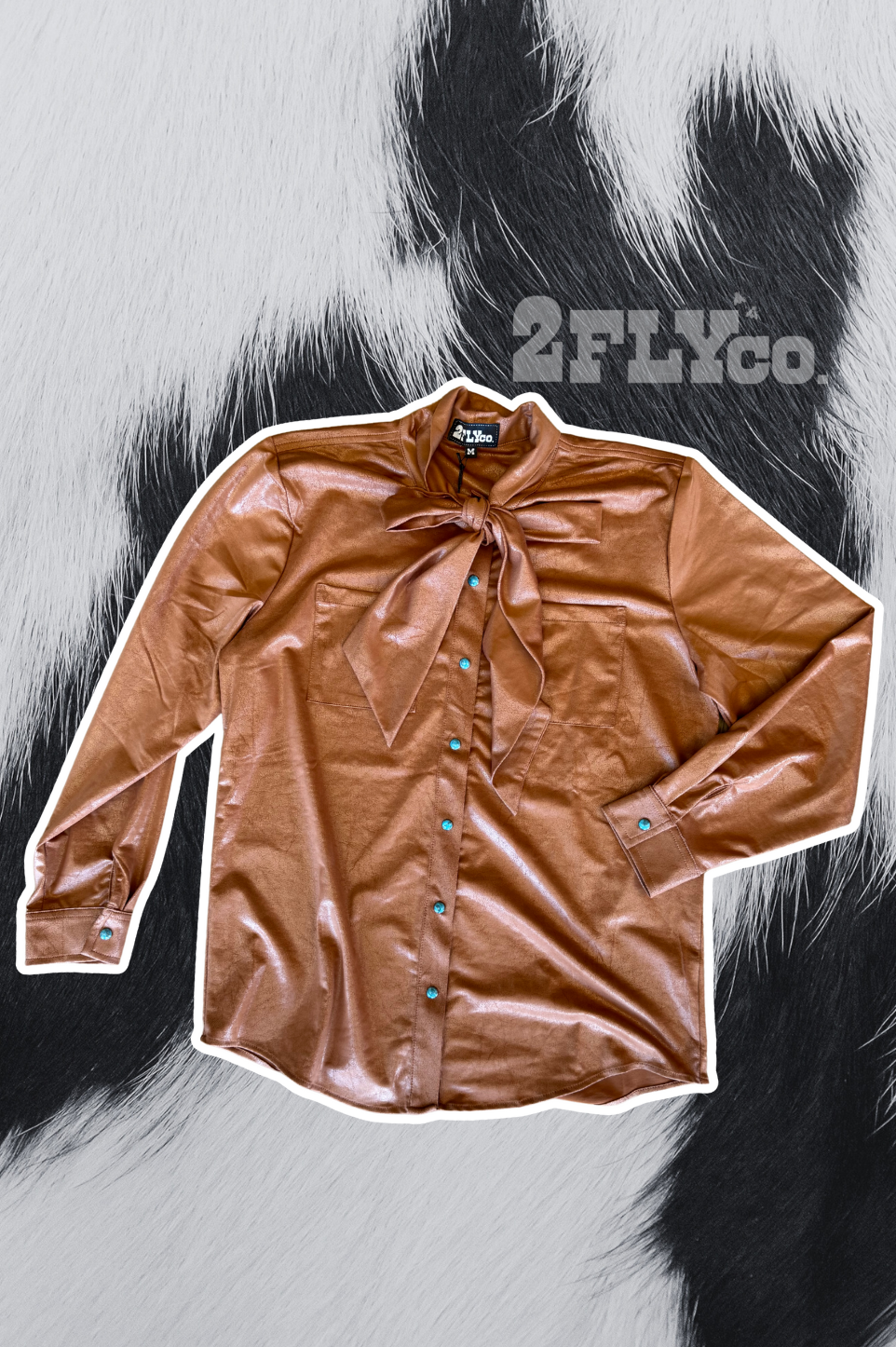 LEATHER OUTLAW TOP *SADDLE